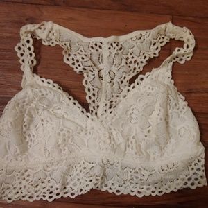 White lace bralet